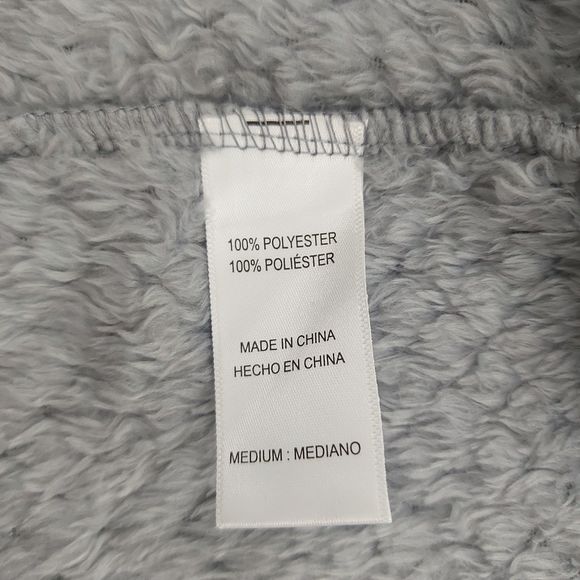 Carole Hochman Womens Texture Plush Wrap Robe Medium Gray - Picture 9 of 10